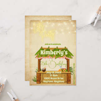 Convite para Aniversário do Bar Simples Tiki