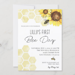 Convite para Aniversário do Dia da Abelha
