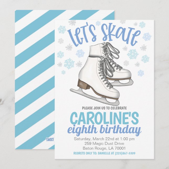 Convite para Aniversário do Partido da Pele de Gel (Frente/Verso)