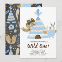 Convite para Aniversário do Teepee Wild