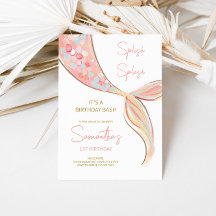 Convite para Aniversário do Tema Sereia