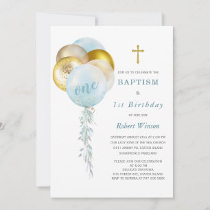 Convite para Aniversário e Batismo