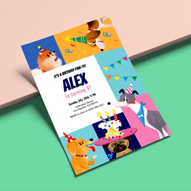 Convite para Aniversários de criança Paw-ty de Ani (Criador carregado)