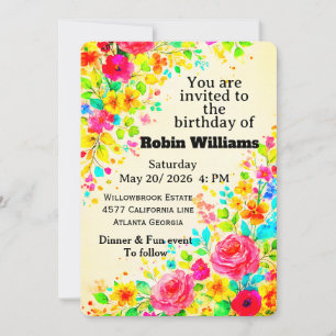 Convite para Aniversários de criança Personalizáve