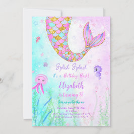 Convite para Aniversários de criança Sereia