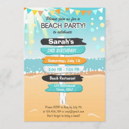 Convite para aniversários em Praia da Praia da Pra