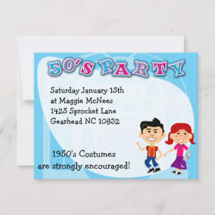 Convite para Anos 50 Diversão