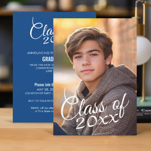 Convite para Anúncio de Foto de Classe de Gradua