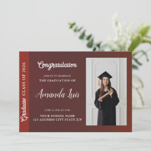 Convite para Anúncio de Graduação Elegante Moderno