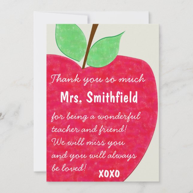 Convite para aposentadoria de Apple do professor v (Frente)