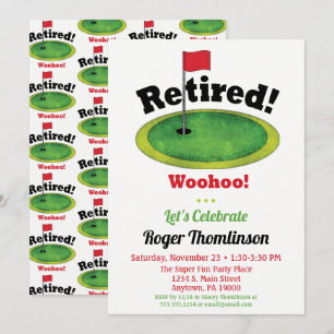 Convite para aposentadoria de golfe - Baixa de gol