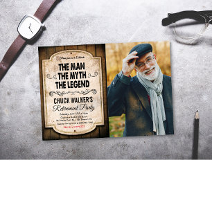 Convite para aposentadoria de lenda Man Myth