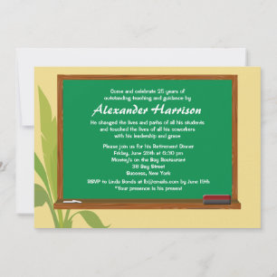 Convite para aposentadoria de professores de quadr