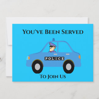 Convite para aposentadoria do oficial da polícia