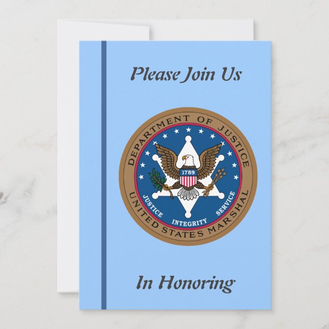 Convite para aposentadoria do Serviço Marshall dos (Frente)