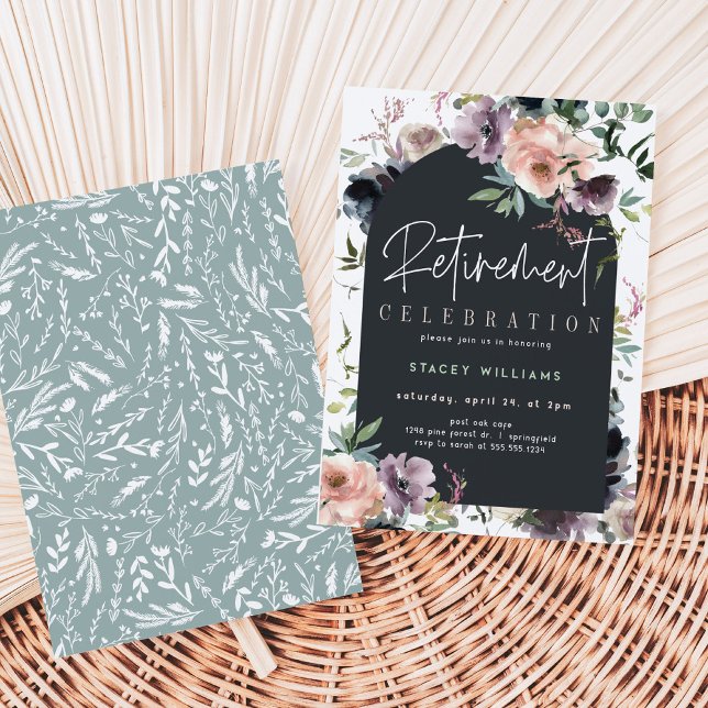 Convite para aposentadoria para mulheres, Modelo e (Criador carregado)