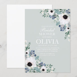 Convite para apresentação de anêmona branca ver