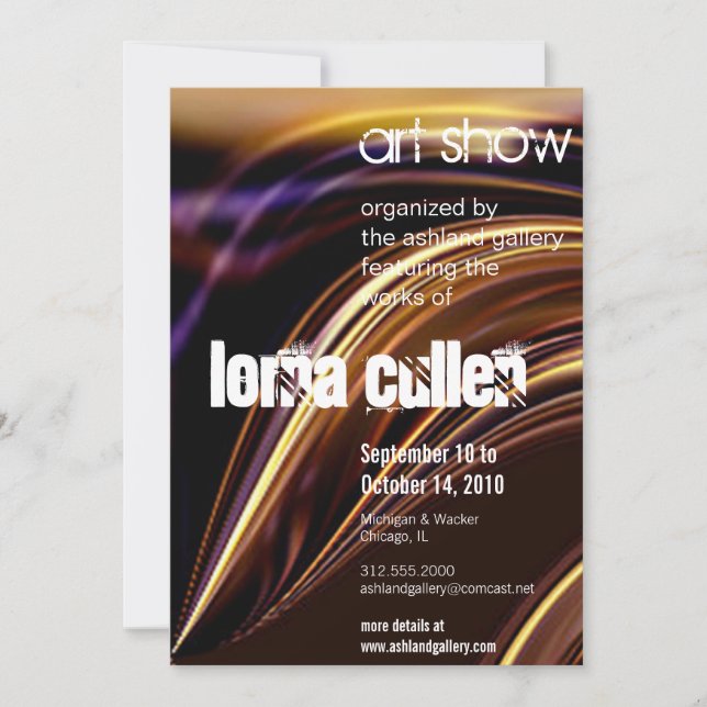 convite para apresentação de arte derretida (Frente)