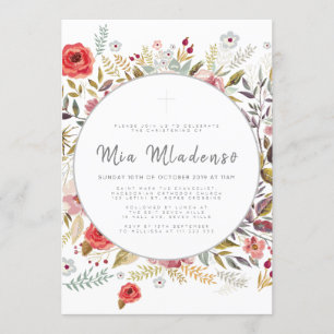 Convite para apresentação de batismo bebê