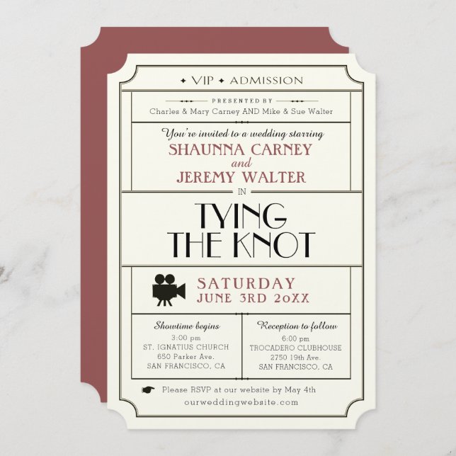 Convite para apresentação de bilhetes de vinheta d (Frente/Verso)