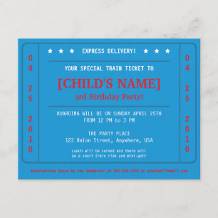 Convite para apresentação de bilhetes do comboio e