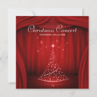 Convite para apresentação de concertos de Natal