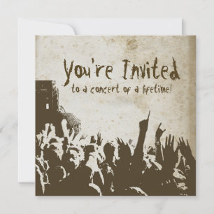 Convite para apresentação de concertos de rock r