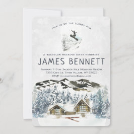 Convite para apresentação de esqui no final de sem