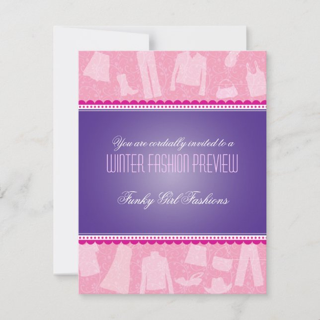 Convite para apresentação de moda funky (Frente)