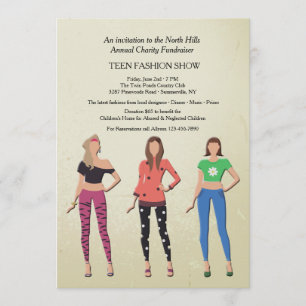 Convite para Apresentação de Modelos de Adolescent