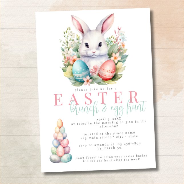 Convite para apresentação de Páscoa de Pastel Brun (Criador carregado)