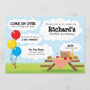 Convite para apresentação de piquenique - Dia Bril