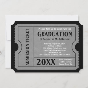 Convite para apresentação de tíquetes de gradua
