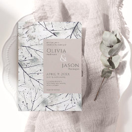 Convite para Aquarela de Cinzas de Blush Floral