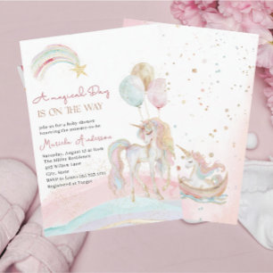 Convite para Aquarela Dourada do Pastel Elegante U
