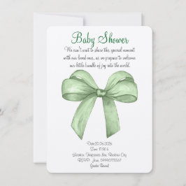 Convite para arco verde de aquarela branca