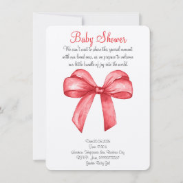 Convite para arco vermelho de aquarela branca