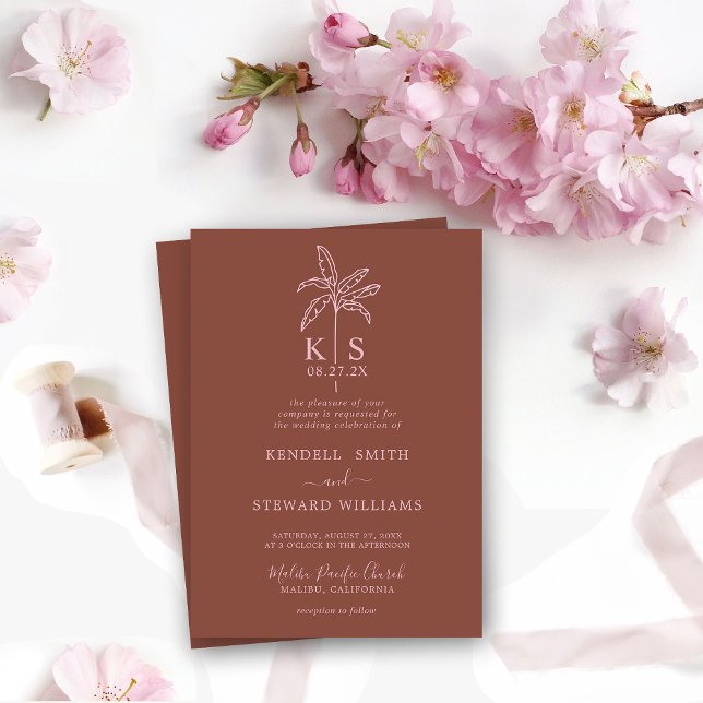 Convite para Árvore Palm do Logotipo de Casamento  (Criador carregado)