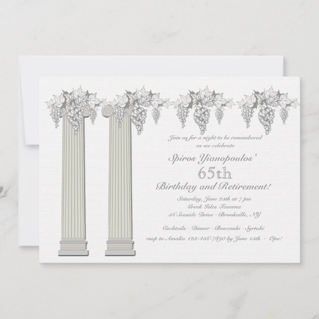 Convite para Assuntos Gregos (Frente)