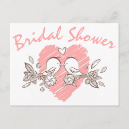 Convite para aves de capoeira de coração cor-de-ro