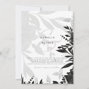 Convite para aviadores de casamento Black Rosa Amp