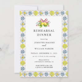 Convite para azulejos e limões italianos