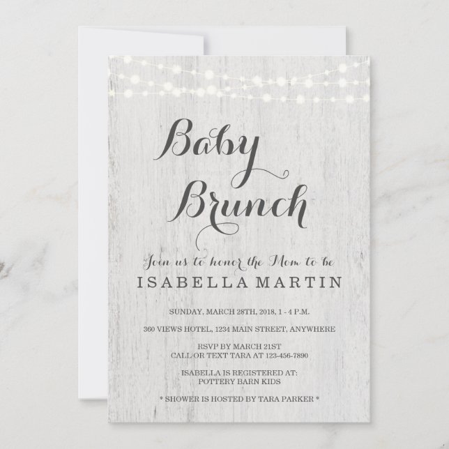 Convite para Baby Brunch (Frente)