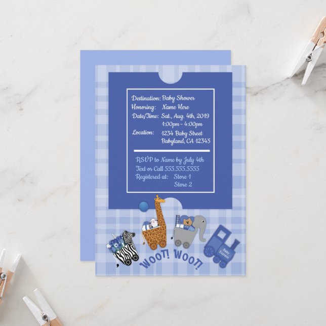 Convite para Baby Express (Frente/Verso In Situ)