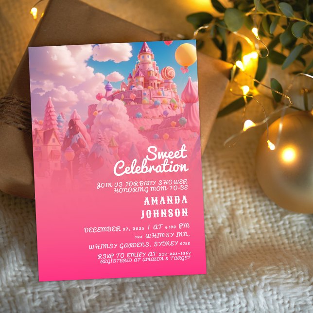 Convite para Babyshower no Mundo de Candyland (Criador carregado)