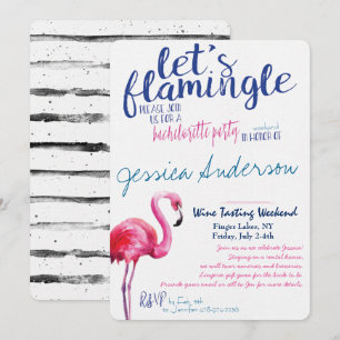 Convite para Bachelorette Flamingle de Vamos