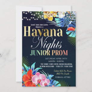 Convite para Baile de formatura Havana Night Junio