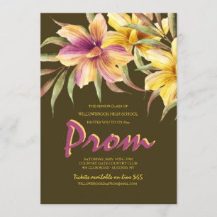 Convite para Bailes de formatura Tropicais Noturno