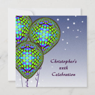 Convite para Balão Azul