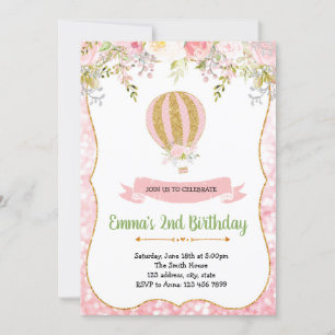 Convite para balão de ar quente